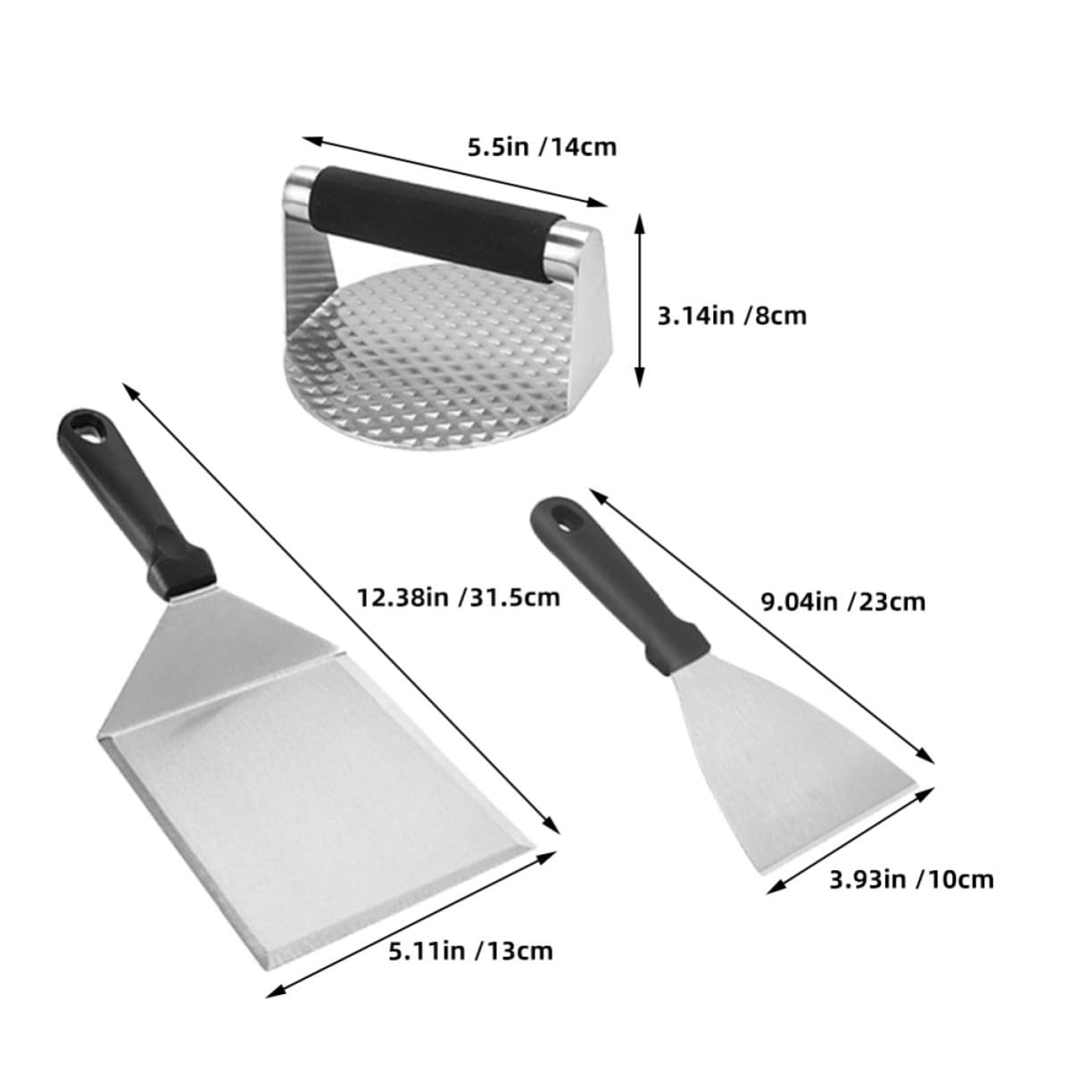 Set Utensili Barbecue in Acciaio Inox, Robusto