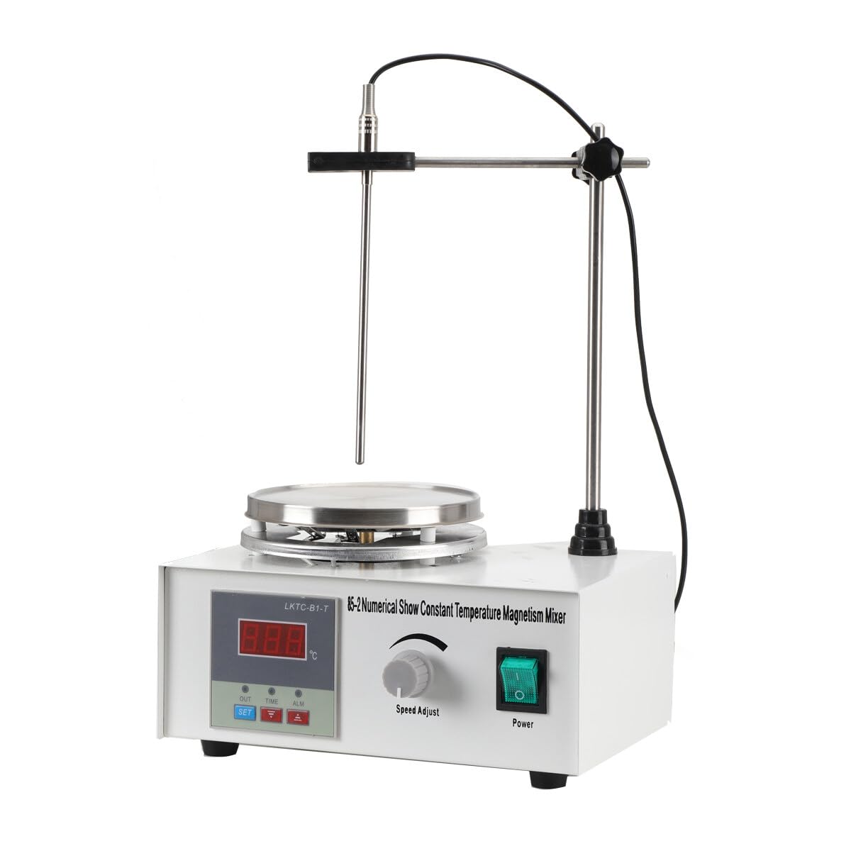 Magnetic Stirrer 220v Agitatori Magnetico Riscaldati, Lab Agitatore Magnetico con Piastra riscaldante e Barra agitatrice Magnetica, con Display Digitale della Temperatura 0-2000 Giri/min.