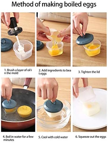 Lintat Steamed egg shape, 4 pieces different shapes, silicone poached egg cups with 1 brush, non-stick pan for cooking breakfast egg sandwiches
