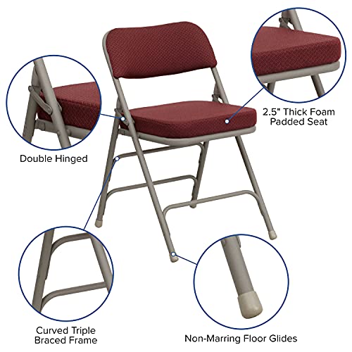 image for Flash Furniture HERCULES Series Premium Curved Triple Braced & Double 