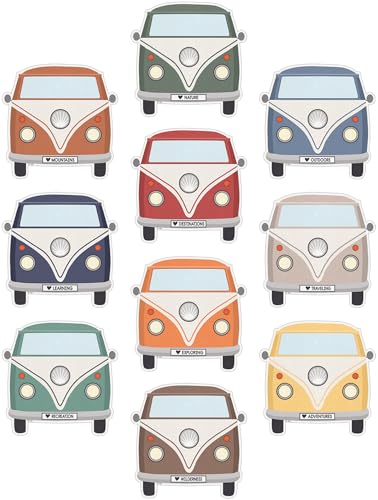 Teacher Created Resources Moving Mountains Road Trip Camper Vans Accents (TCR9238)