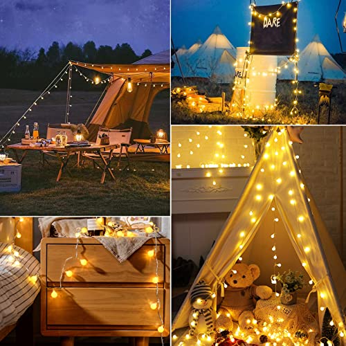 Minetom Globe String Lights, 33 Feet 100 Led Fairy Lights Plug In, 8 Modes With Remote Mini Globe Lights For Indoor Outdoor Bedroom Party Wedding Garden Christmas Tree Decor thumb #5