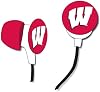 iHip NCAA Wisconsin Badgers Logo Earbuds
