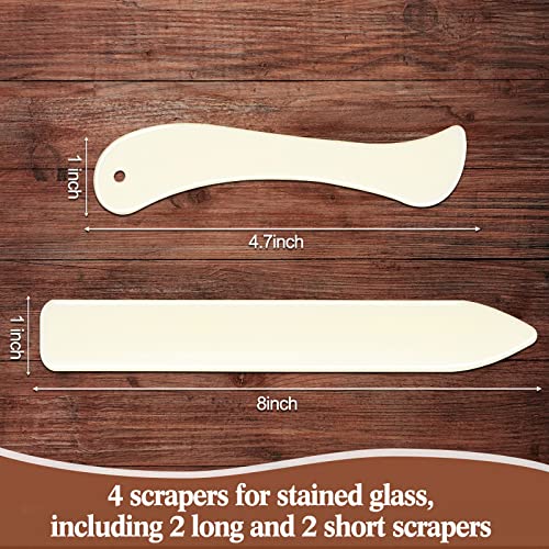 stained glass tools 4 pieces fid stained glass plastic burnisher flat foil holder supplies for work diy handicrafts