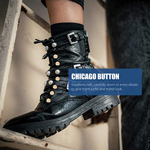 POPETPOP Conjuntos 40 Spikes Rebites Do Punk Pregos de Metal Bala Spikes Studs para Bolsas Cintos Le