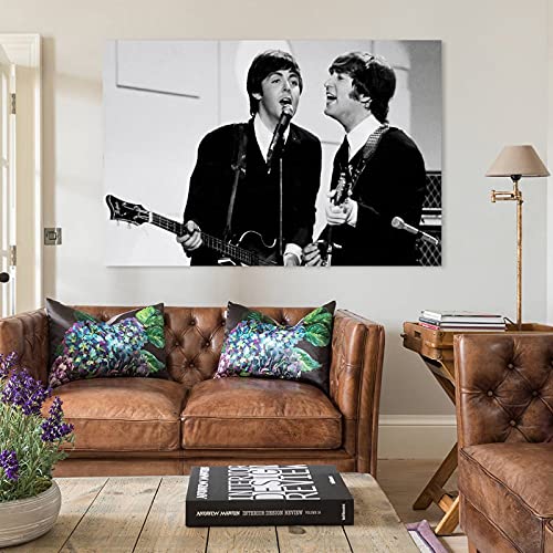 MMMU John Lennon And Paul McCartney Poster décoratif sur toile pour salon, chambre à coucher, 50 x 75 cm - Les Beatles, Paul McCartney, John Lennon, RIngo Starr, George Harrison MMMU John Lennon And Paul McCartney Poster décoratif sur toile pour salon, chambre à coucher, 50 x 75 cm – Image 6