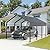Shintenchi 12x20 FT Carport,Metal Carport with Enhanced Base, Oversized Garage Outdoor Galvanized Shelter,Heavy Duty Carports Canopy for Cars,Boats and Tractors