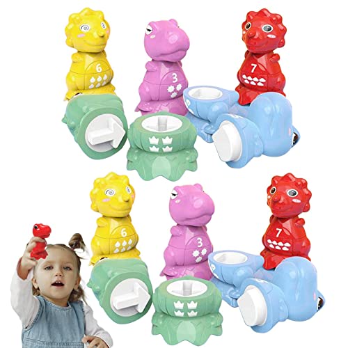 Gesuter 2 Pcs Oeuf de Dinosaure pour Tout-Petits,Dinosaur Matching Puzzle Game Jouets empilables | Éducatif Préscolaire Comptage Dinos Apprentissage Jouet de Construction pour Garçons Filles de Plus Cover