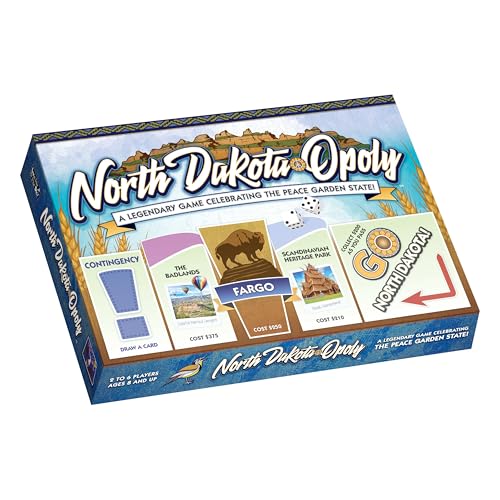 Late for the Sky North Dakota-Opoly juego de mesa familiar miniatura 1