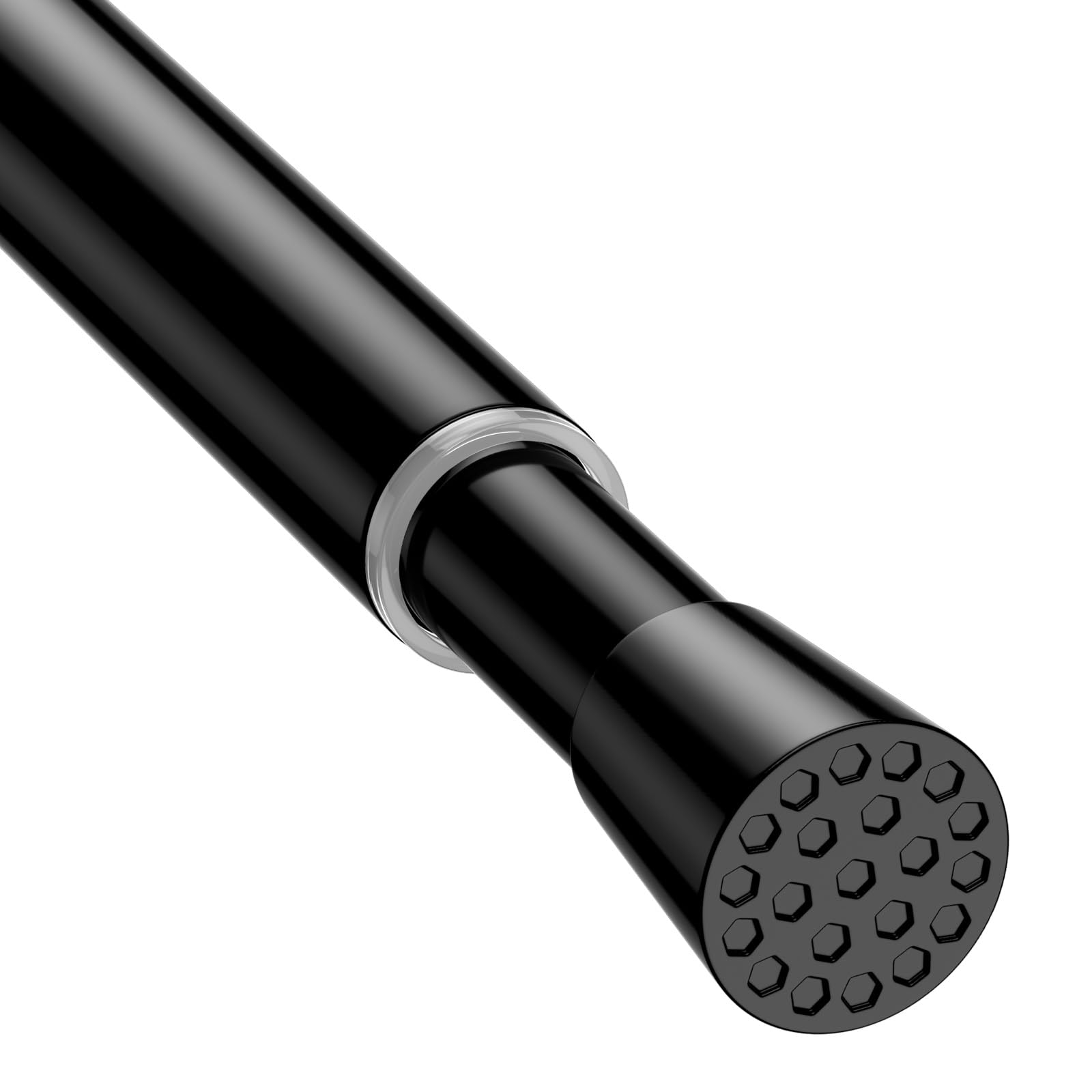 AIZESI Tension Rods for Curtains 59–100 cm (24" to 39") Black Tension Rods Net Curtain Rod No Drill, Spring Loaded Curtain Rod Adjustable Curtain Pole for Window Cupboards and Doorway