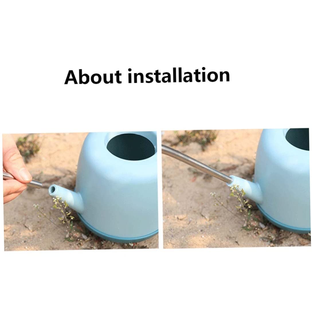 Gießkanne für den Außenbereich Gießkanne for draußen, Gießkanne for drinnen Gießkannen Gießkannen Blumen Gießkanne Kleiner Wasserkocher mit langem Ausguss for Pflanzen im Freien und drinnen 1L Weiß(Bl