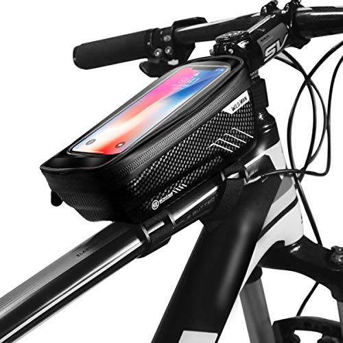 Sac de vélo à coque rigide tactile et étanche pour VTT noir