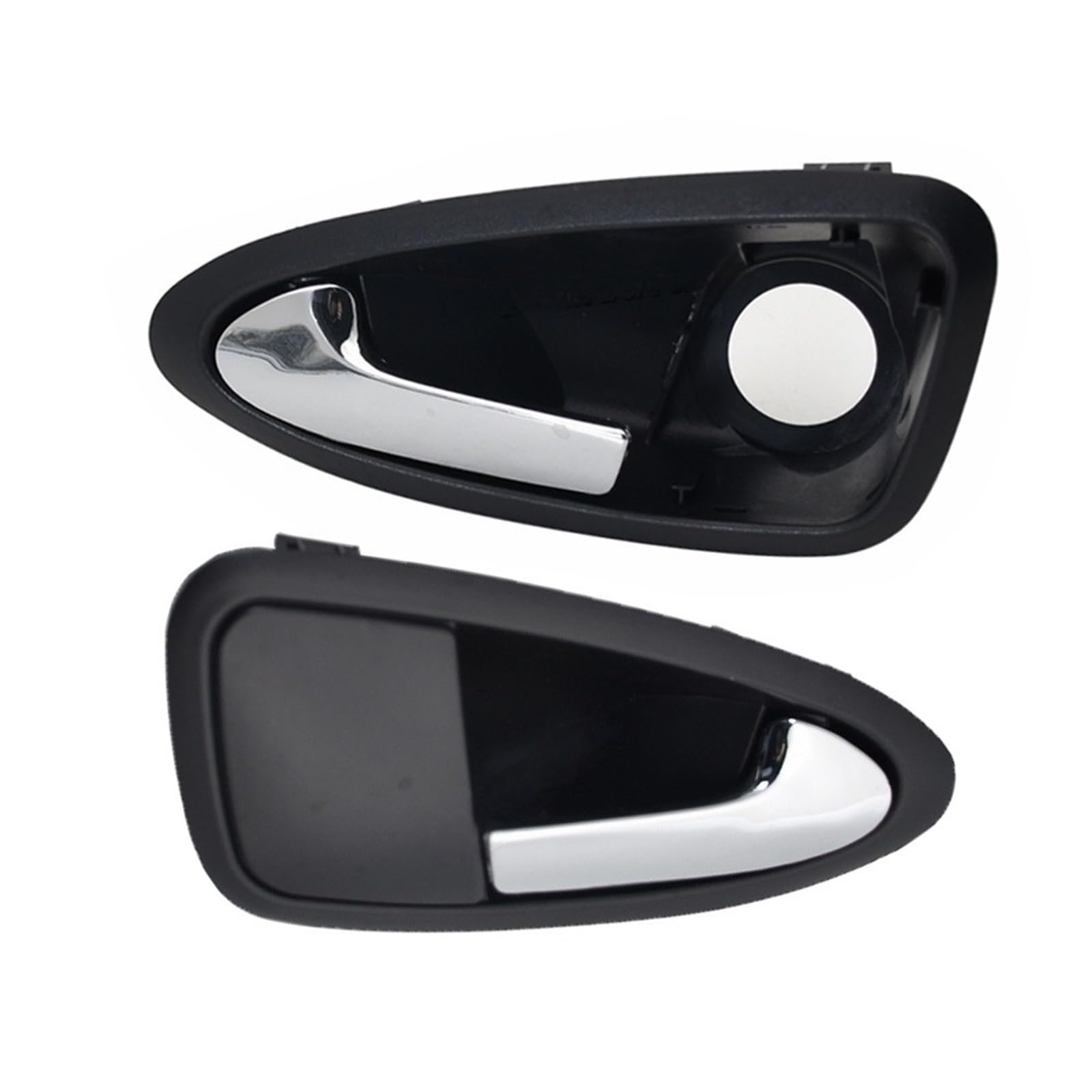 Rynvrncoe Bright Silver Front Car Door Handle For Seat For Ibiza 2010-2022 6J1837113a 6J1837114a 6J4839113a Inner Interior Car Door Handle Part Front Back Left And Right(Bright Silver Front)
