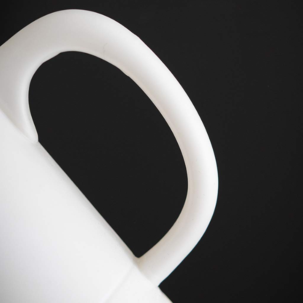 Kaffee-Becher Keramikbecher Große Kapazität Weiße Kapazität Becher mit Griff Tee Wasser Trennung Kaffeetasse Tragbare Teetasse 440ml (Color : White)