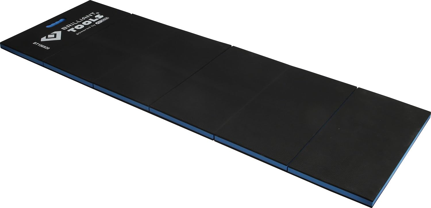 BRILLIANT TOOLS BT156920 Materassino di protezione per meccanici pieghevole, 1200 x 400 x 23 mm [Powered by KS TOOLS]