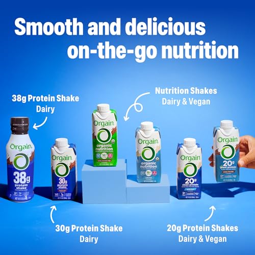 Image of Orgain Organic Vegan Protein Shake, Creamy Chocolate - 20g Plant Based Protein, Ready to Drink, Fruits & Vegetables, Gluten Free, Kosher, No Soy or Dairy Ingredients, 11 Fl Oz (Pack of 12)
