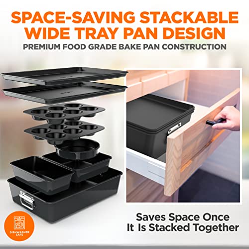 Buy 8Piece Nonstick Stackable Bakeware Set PFOA, PFOS, PTFE Free