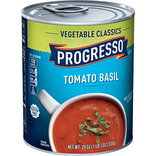 Progresso Vegetable Classics, Tomato Basil Soup, Gluten Free, 19 oz Can