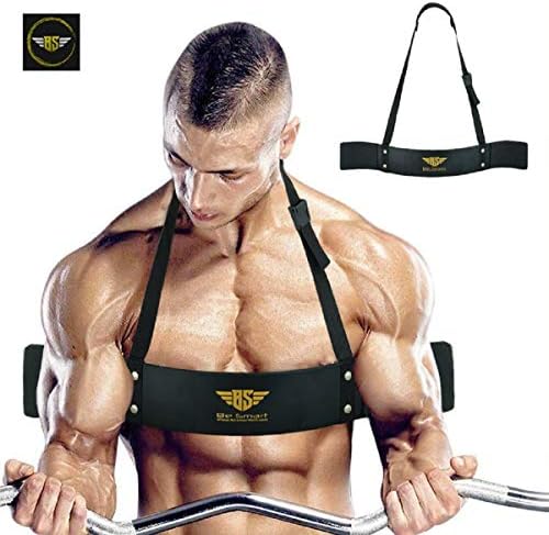 Arm Blaster for Biceps & Triceps Dumbbells & Barbells Curls Muscle Builder Bicep Isolator for Big Arms Bodybuilding & Weight Lifting Support for Strength & Muscle Gains by Be Smart (Black)