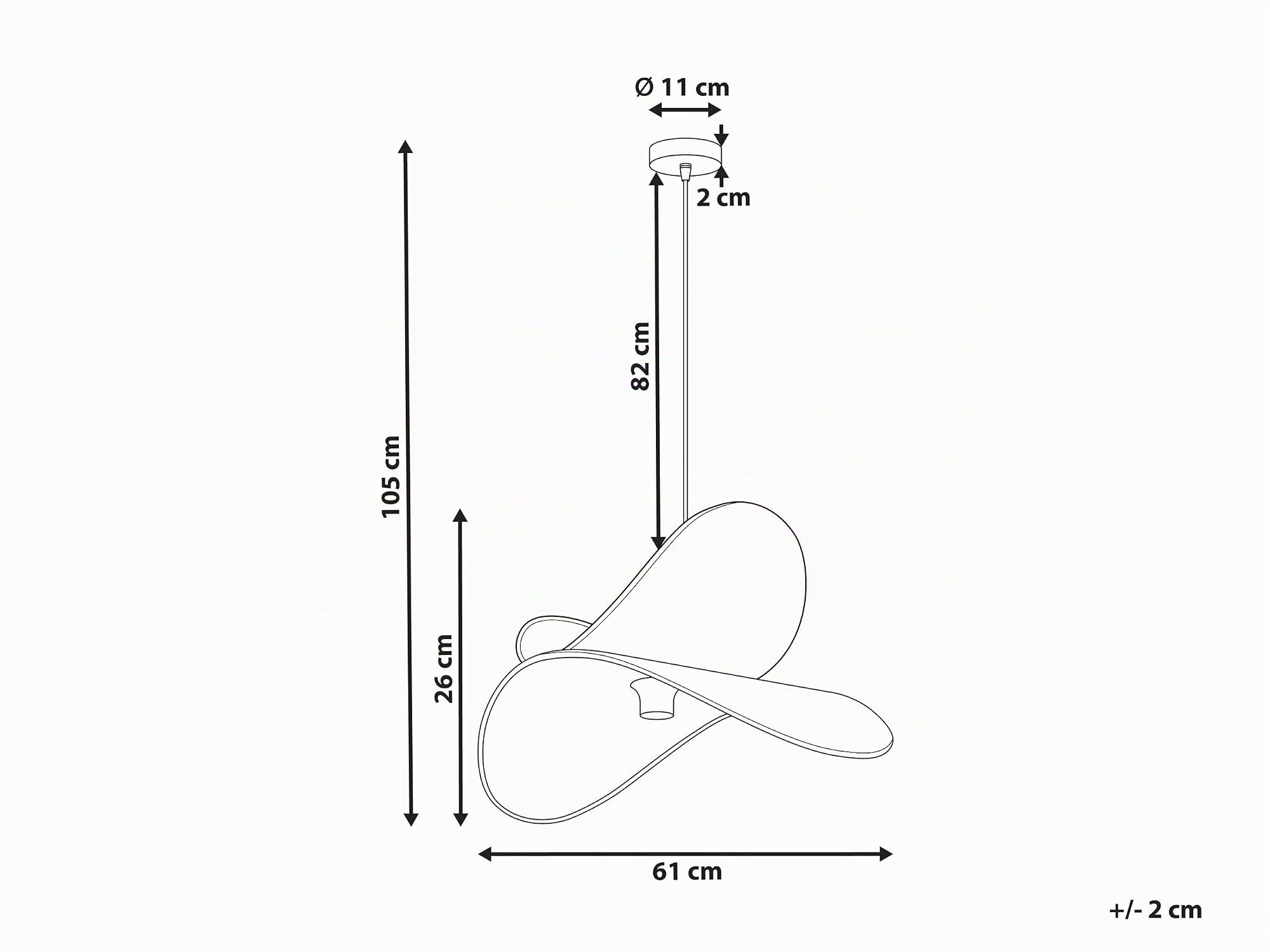 Beliani Hängelampe Leinen Stoffschirm beige/gold 1-flammig Glühbirnen-Optik Mascota