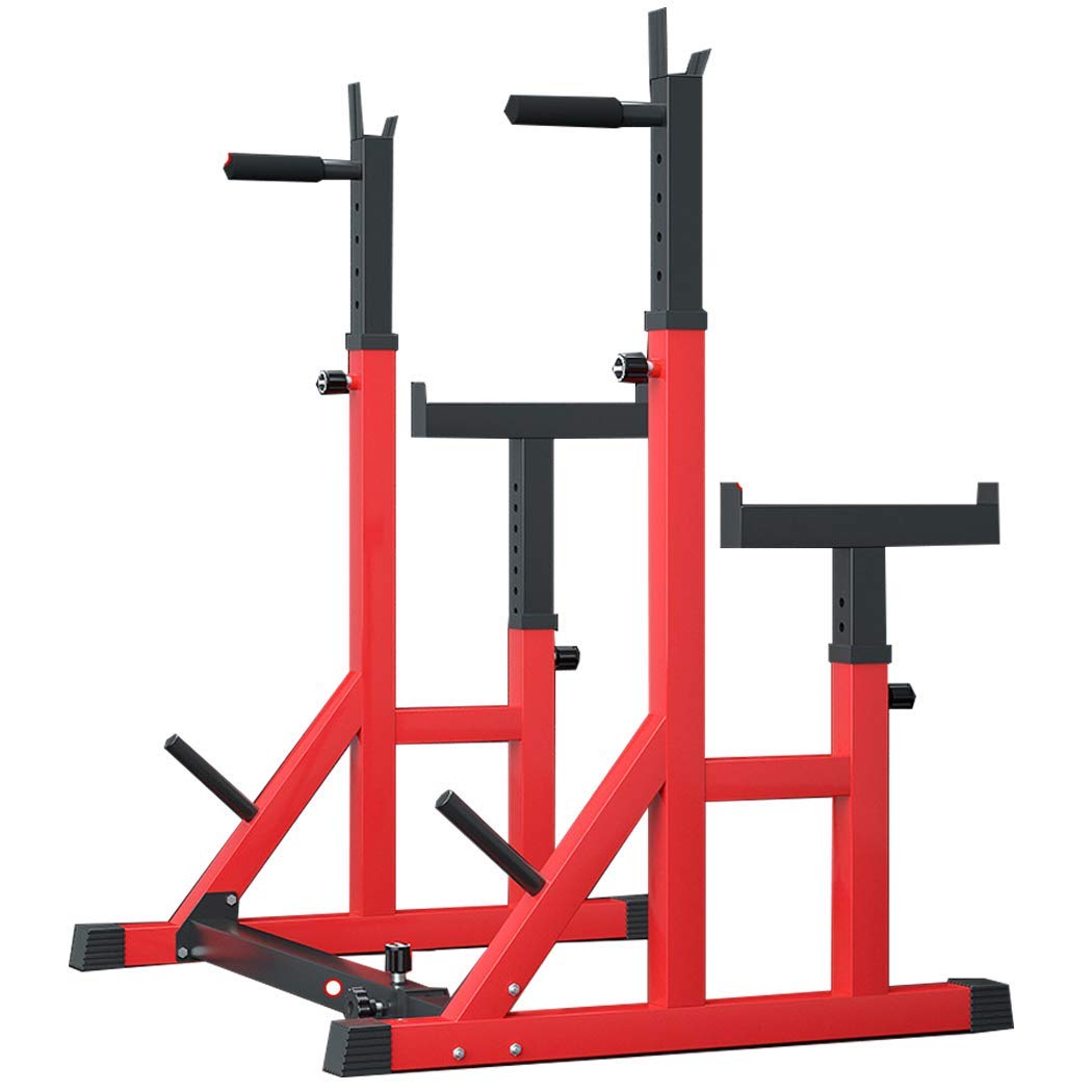 AYCDL Multifunctional Barbell Rack, Adjustable Squat Rack, Dip Stand Fitness Squat Stand Weight Lifting Bench Press Home Gym Equipment
