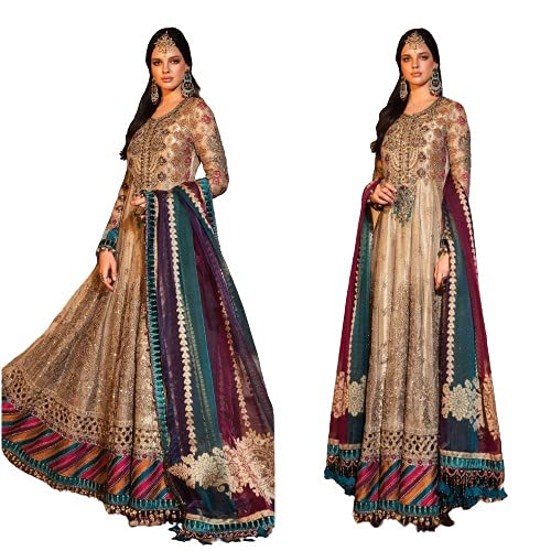 Latest Pakistani Wedding Dresses Embroidery Clothes Indian dress bridal maxi long kameez Collection Eid Suit Shalwar Kameez 2021 stitch (XX-Large)