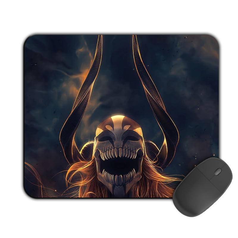 Image of Printed Designer Mouse Pad Ichigo Hollow Face (200MM X 240 X 3MM) Enhance Gaming and Work Performance Comfortable and Precise Non-Slip Water Proof Bleach Mouse Pad.