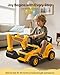 VEVOR Ride On Toddler Car, Push Car for Toddler 19 to 36 Months, Excavator Digger Toy with Helmet & Music, 55 lbs Load Capacity, Foot-to-Floor Walker for Kids, Yellow