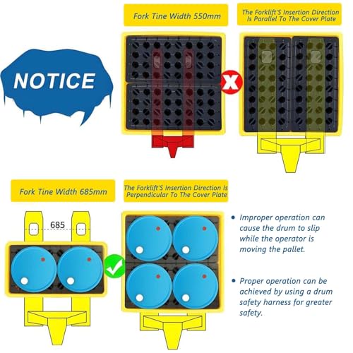 Bac de rétention Robuste avec Drain, bac modulaire de rétention pour fûts d'huile et de Produits Chimiques, Plateforme de Stockage en polyéthylène verrouillable empêchant Les déversements, d