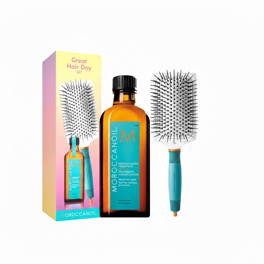Moroccanoil Summer Great Hair Day Set (Treatment 100 ml + Ceramic Brush Large Paddle)