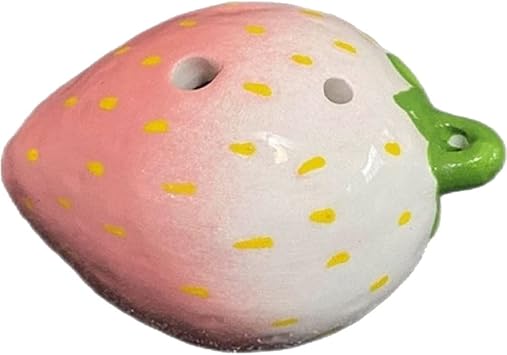 Strawberry Fruits Ocarina 6 Holes Ceramic Ocarina Gradient Color Students Ocarina Handmade Beginners Instrument