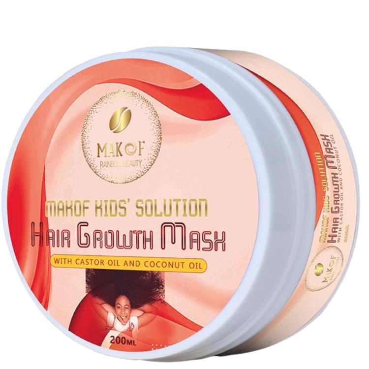 MAKOF BEAUTY HAIR GROWTH MASK FOR KIDS, With Castor Oil and Coconut oil, moisturize, promote hair growth, repair, 200ml, 100% Vegan