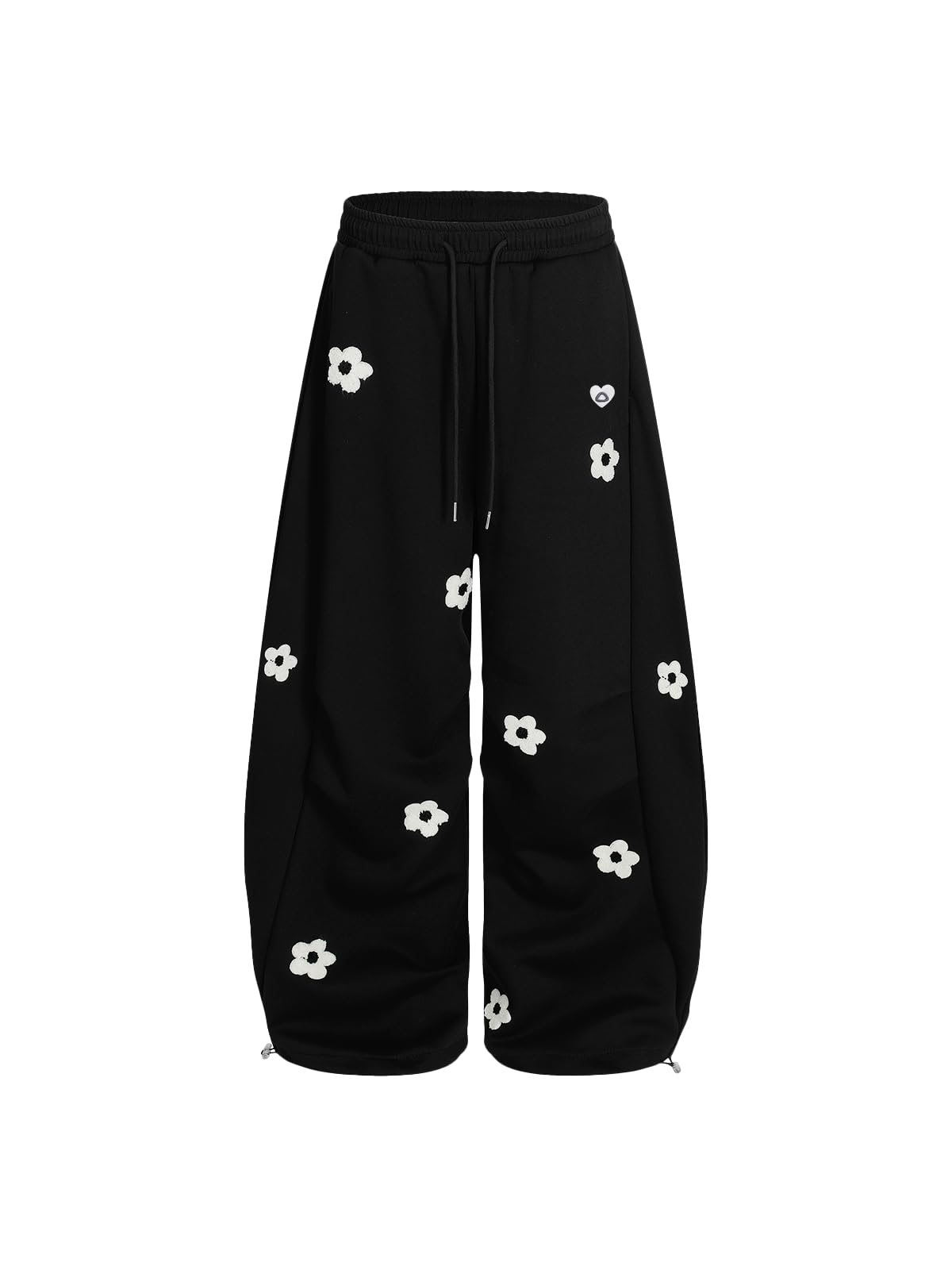 Aelfric Eden Pantalon de jogging baggy à fleurs pour femme - Pantalon de survêtement basique pour homme - Unisexe - Jambes larges - Pantalon de survêtement - Taille haute - Pantalon de loisirs
