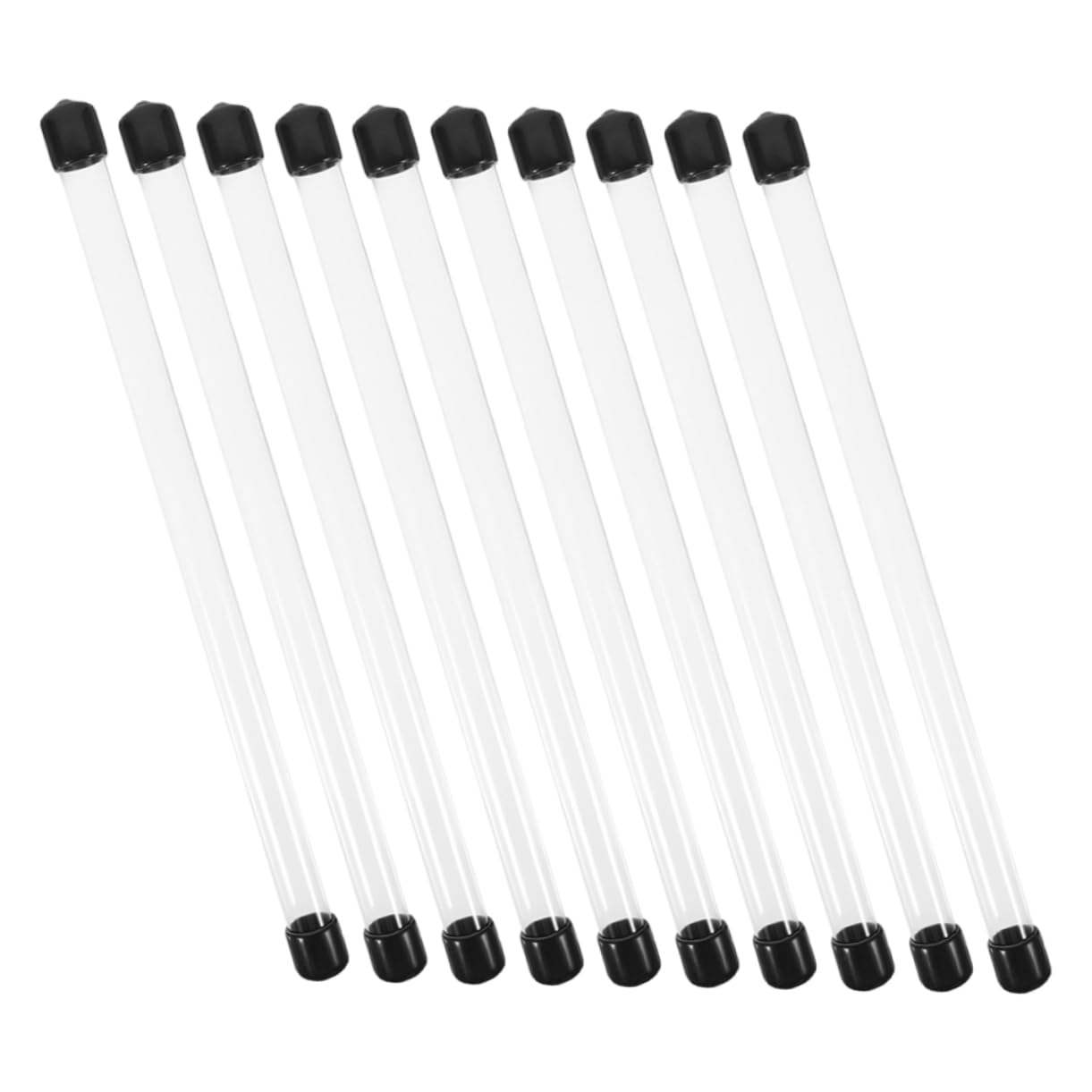 HAWILLOSCH 10pcs Rigid Plastic Round Tube Incense Holder for DIY and Experimental Use