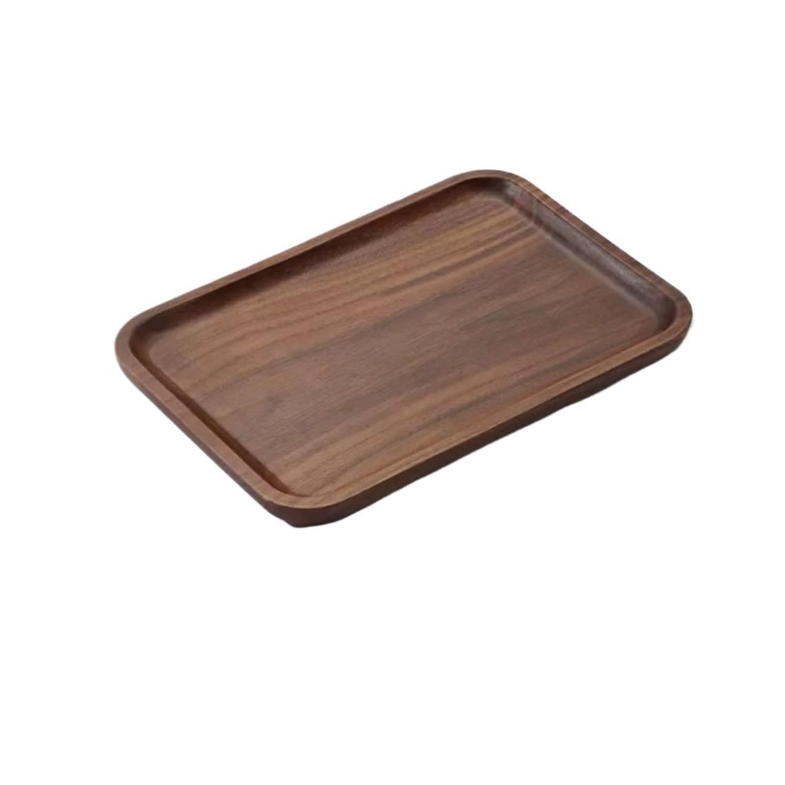 Bandeja para Mesa De Centro Bandeja de Madera Nogal Negro for el hogar, for té, Tazas, Plato café, postres, Cena(25 * 18 * 2cm)