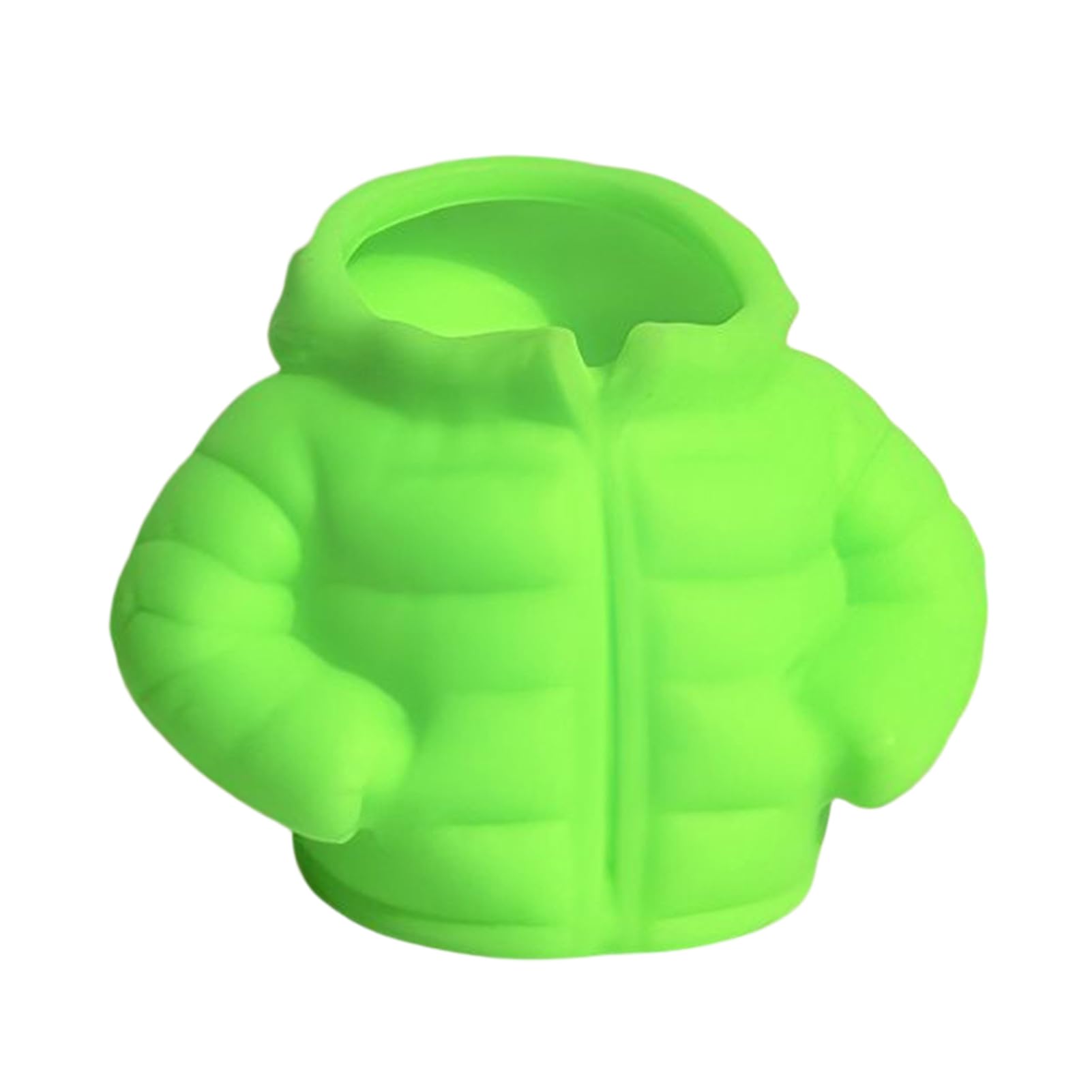 Glifora Cartoon Puffer Jacket Pen Holder - Cute Desk Organiser, Novelty Pencil Container for Markers, Stationery and Desktop Accessories