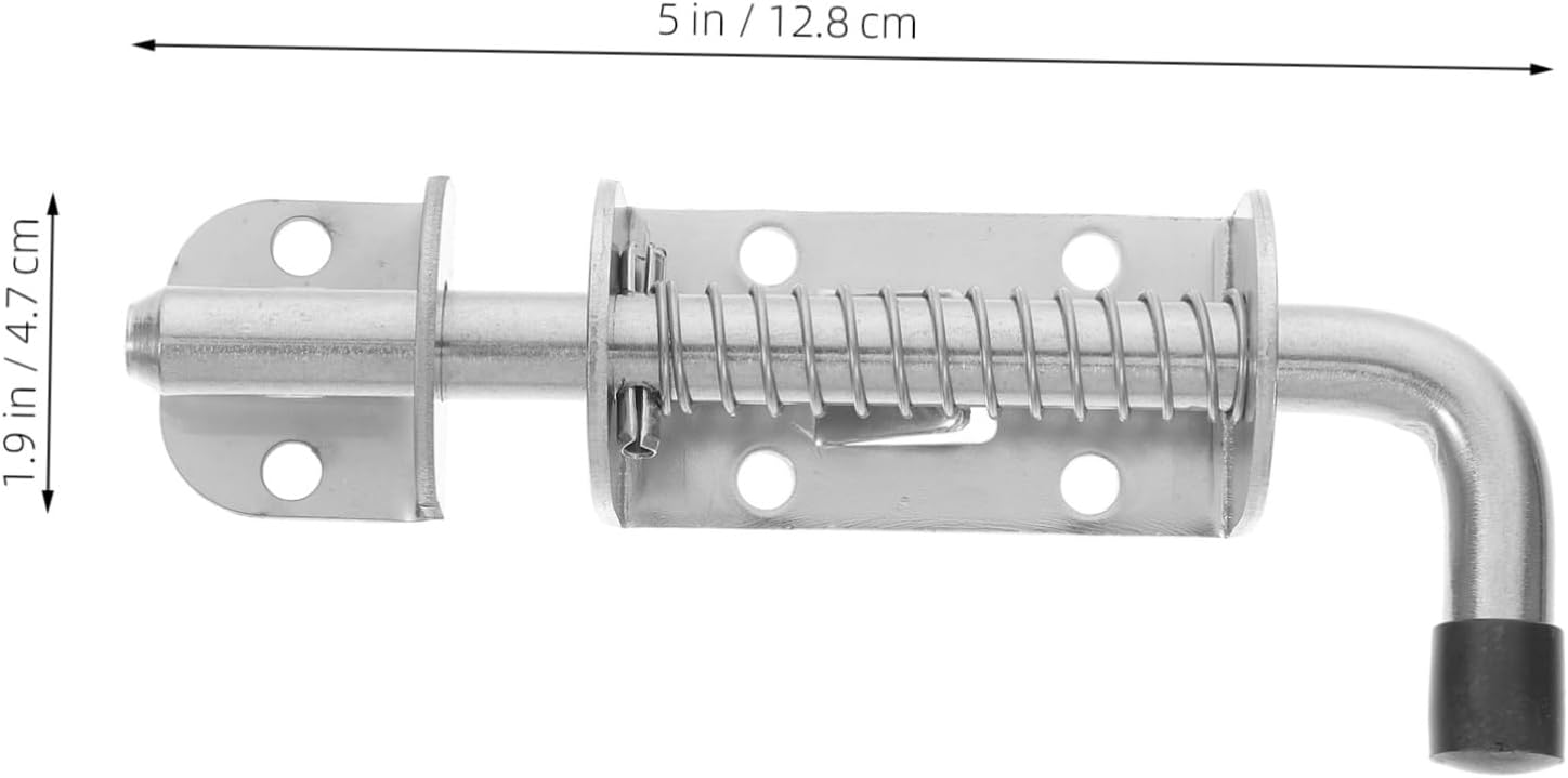 4pcs Stainless Steel Spring Loaded Latch Heavy Duty Locking Bolt for Gates Garages and Trailers Secure Sleek Design and User-Friendly