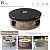 Hadisi Large Round Built In Stone Firepits Cover,Waterproof Dustproof Outdoor Built In Fire Pit Cover 57" Dia X7.9 H(Black)