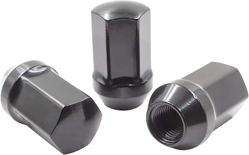 Vista 34 de Wheel Accessories Parts 20 tuercas hexagonales de 1/2"-20 roscas de 1.378 in 1.38" de largo cromadas 13/16" 0.827 in para Ford Mustang Jeep CJ