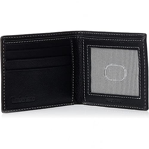 Timberland Men's Genuine Leather Slim Bifold Wallet Black2