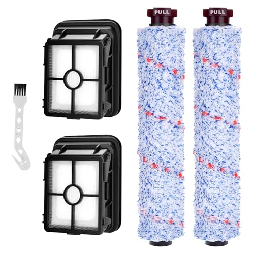 Accesorios para Bissell CrossWave, Repuestos para Bissell con 2 Cepillos, 2 Filtros de Recambio y 1 Cepillo de Limpieza, Rodillo y Filtros para Bissell CrossWave 17132 2225N 2582N 25821 2519
