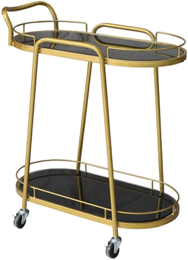 2 Tier Trolley Serving Cart Trolley Cart On Wheels Hostess Trolley Drinks Trolley Utility Cart Cocktail Trolley Tea Trolley Home Bar Cart Wine Racks