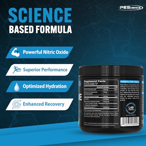 Pescience High Volume Nitric Oxide Booster Pump Pre Workout Powder, Guava Pineapple Punch, 36 Scoops, Caffeine Free thumb #3
