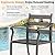 EROMMY 7-Piece Outdoor Patio Dining Set for 6, 6 Metal Slat Chairs & Rectangular Table with Umbrella Hole, Heavy-Duty Patio Furniture for Backyard, Deck and Garden