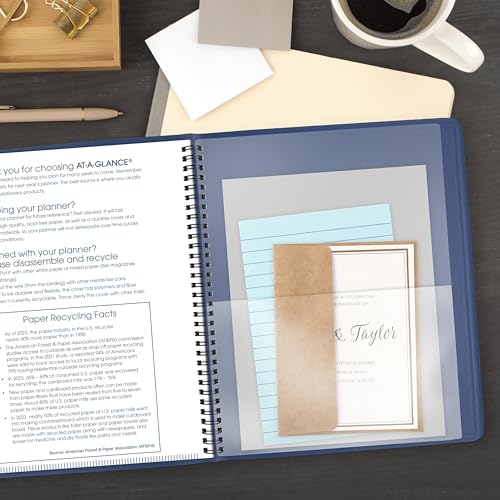 Image of AT-A-GLANCE 2027 Planner, Monthly, 15-Month Jan-Mar, 9 inch x 11 inch, Unruled Daily Blocks, Blue (702502027)