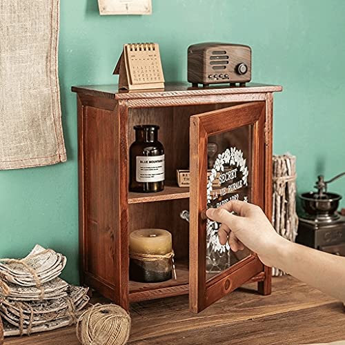 zyr Retro Dekorative Schränke Küche Esszinaltop Kabinette Home Desktop Massivholz Aufbewahrungsboxen Studentische Tischschränke Geschirr Lagerschränke - Image 3
