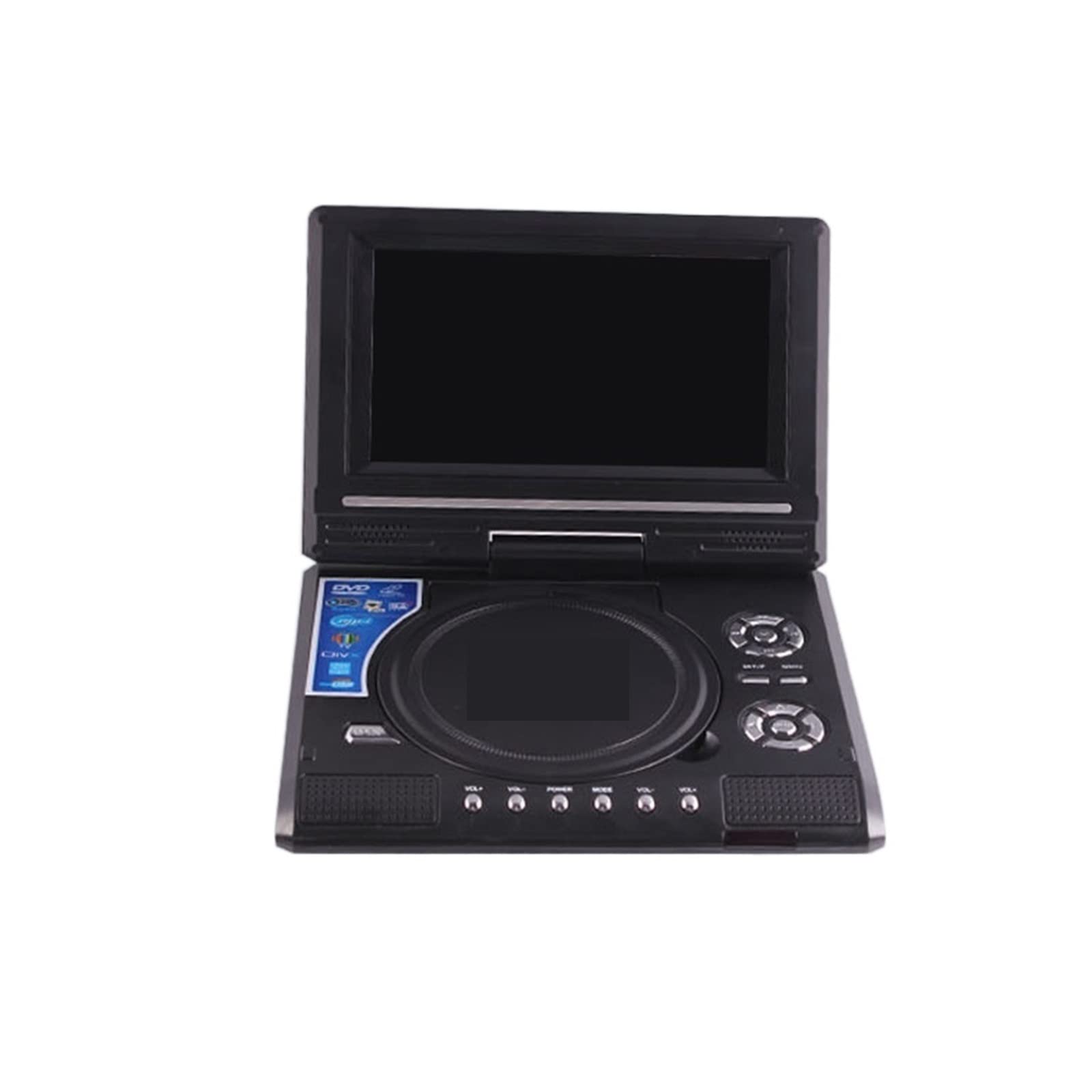 Lettore DVD CD desktop da 7,8 pollici Schermo di rotazione 270 gradi con telecomando Home Cinema viaggio portatile Video per auto e bambini