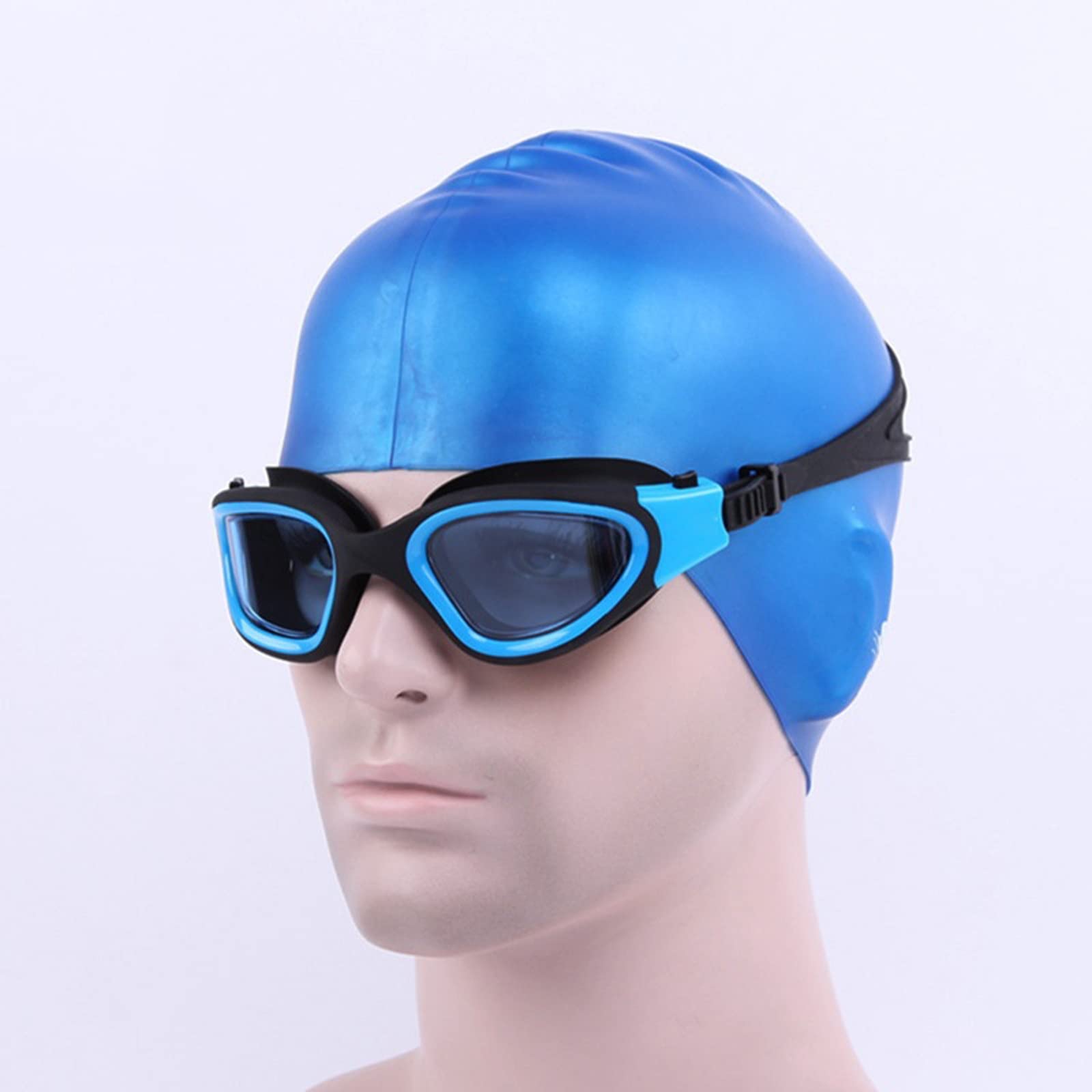 Gogle pływackie przezroczyste soczewki gogle pływackie dla dorosłych ochrona przeciwmgielna dla mężczyzn kobiet wodoodporne regulowane silikonowe okulary do pływania w basenie
