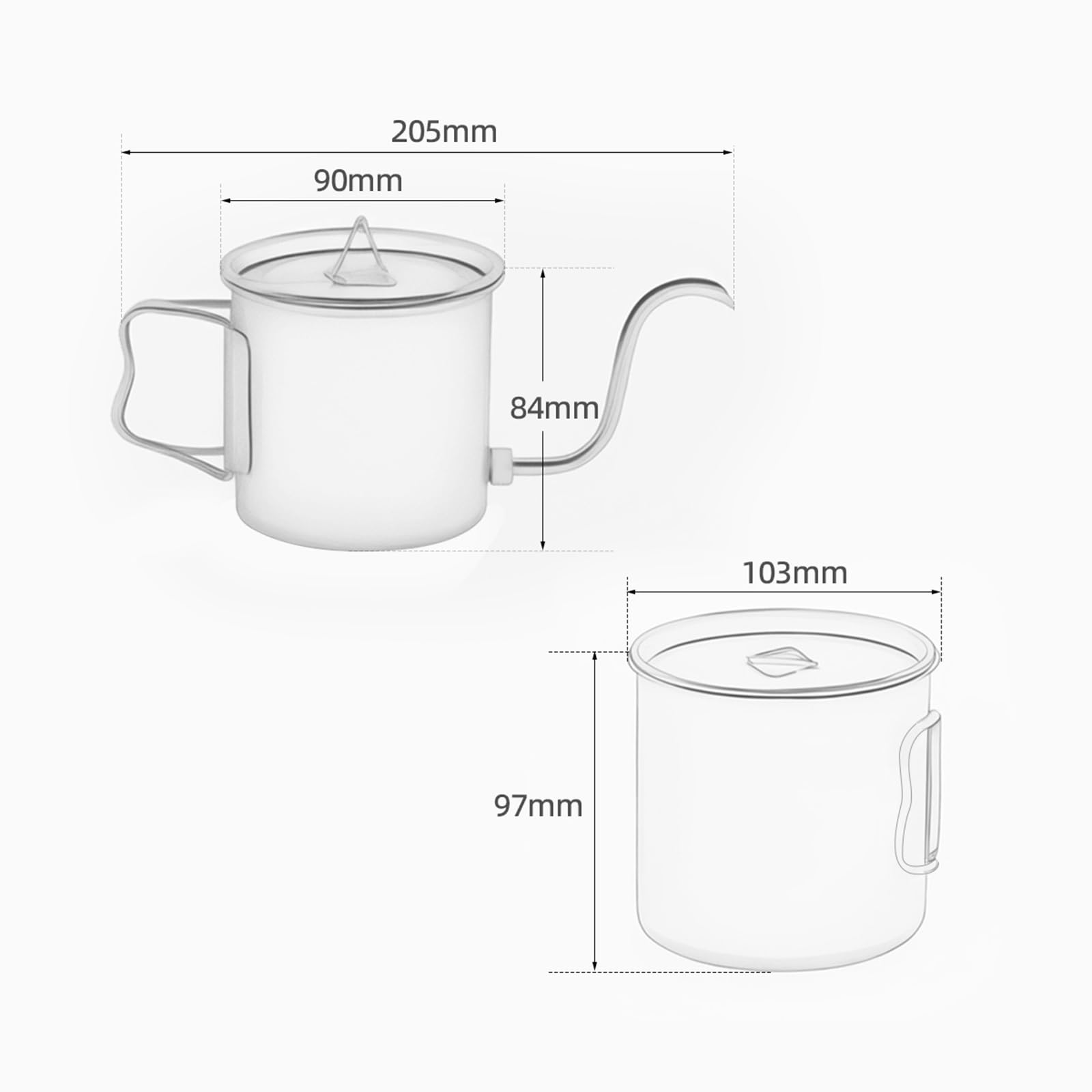 Platzsparendes Set aus Metall, 5-teilig, unverzichtbar für den Außenbereich, schnelles Aufheizen, Campingausrüstung für Naturliebhaber, Waren aus massivem Metall