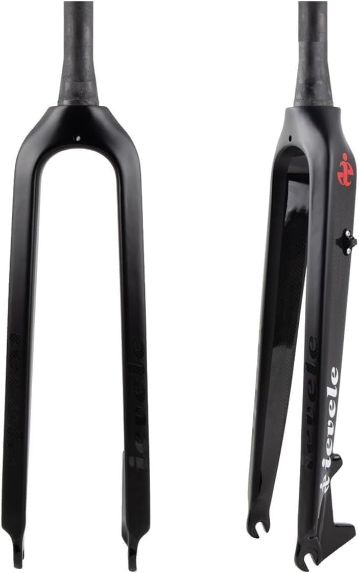 HOMSXPAC Rigid Mountain Bike Fork 26/27.5/29'' Carbon Fiber, 28.6mm Tapered Tube 1-1/2'', Disc Brake, QR Front A,27.5in